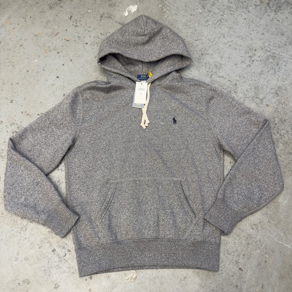 Polo Ralph Lauren Mens Classic Grey Fleece Pullover Hoodie NWT S 710941619005